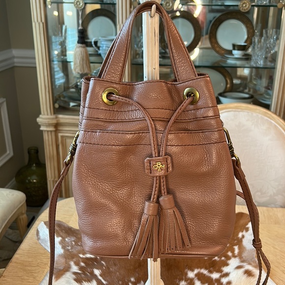 Roan Leather Bucket Purse - Picture 1 of 12